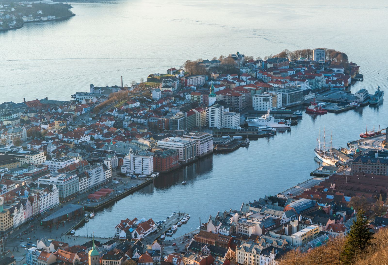 Bergen sett fra luften